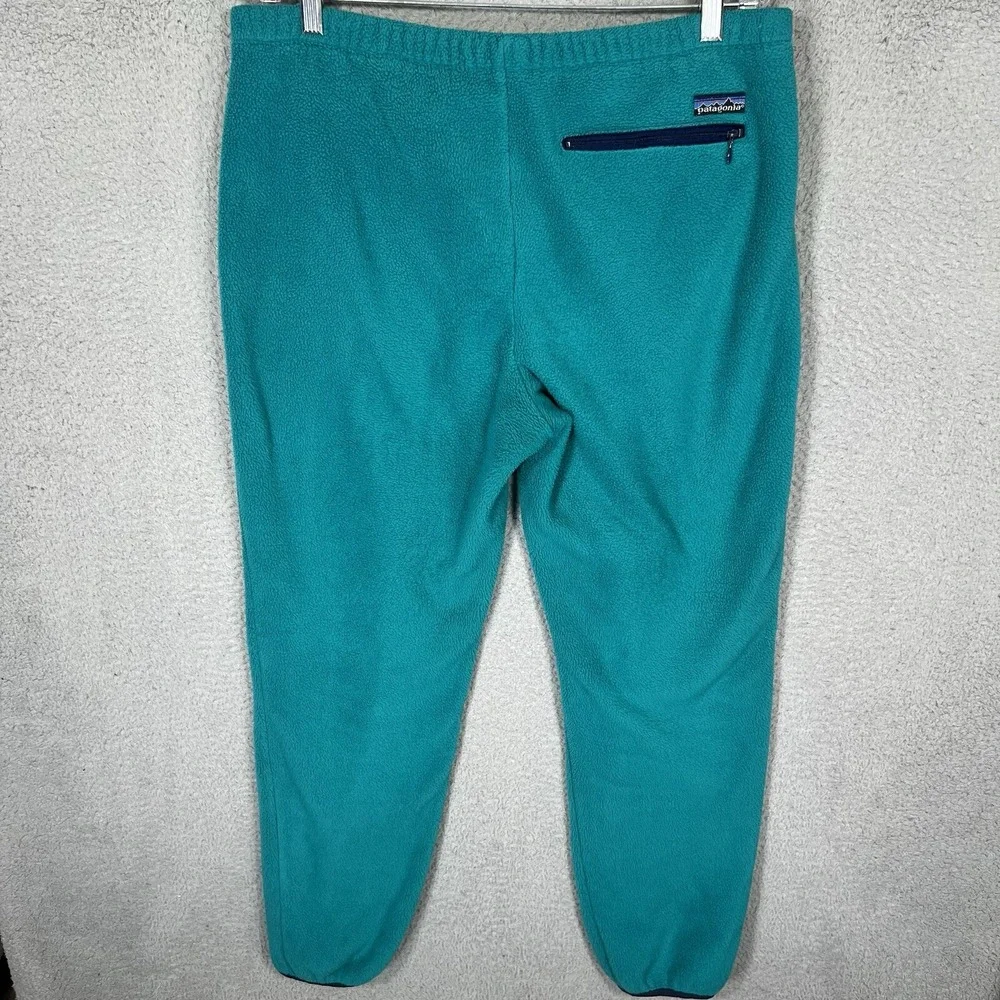 Vintage Patagonia Sweatpants Mens Large Green Fleece Stretch Joggers 90s Hiking